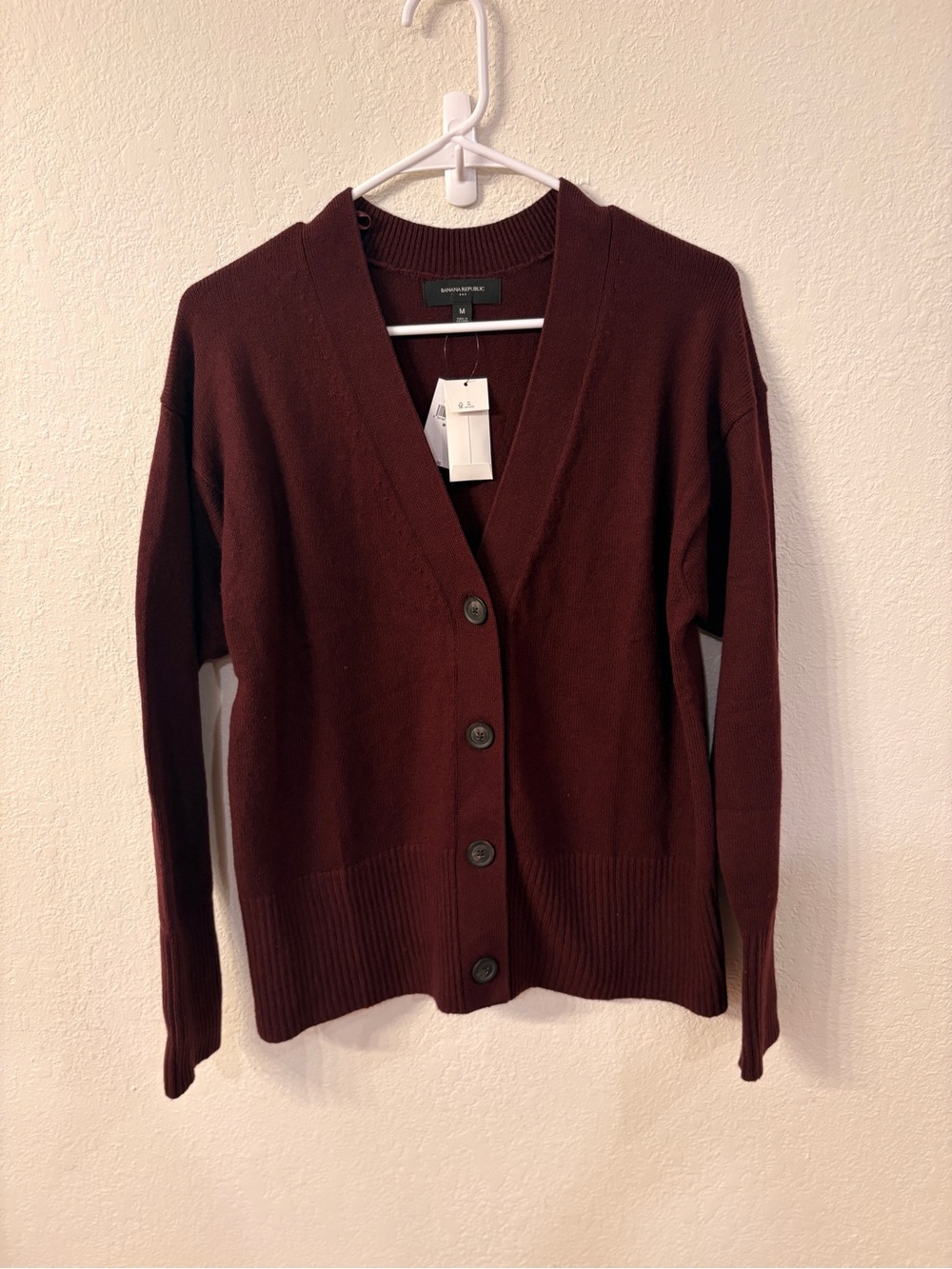 Banana Republic Cardigan - Burgundy Medium NWT